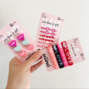 Valentines Day Hair Clips Bundle